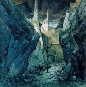 Frodo y Sam huyen de Cirith Ungol, según Benedykt Szneider