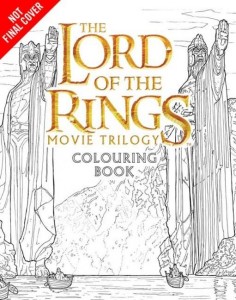 Libro para colorear de la trilogía de El Señor de los Anillos (portada no definitiva)