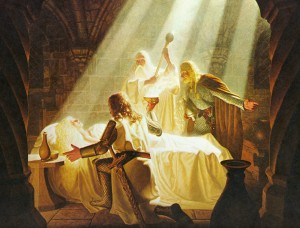 La curación de Éowyn, según los hermanos Hildebrandt