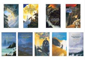 Los nueve volúmenes de la colección 'Historia de la Tierra Media'