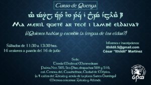 Curso Quenya de la Sociedad Tolkiendili de Mexico