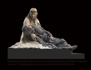 Figura de Galadriel y Gandalf del diorama de Dol Guldur de Weta Workshop