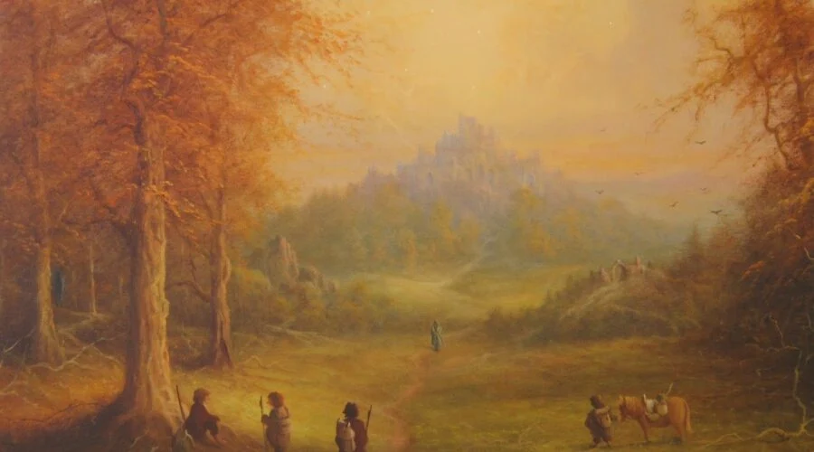 04-10-3018 Aragorn y los hobbits divisan la Cima de los Vientos en la lejanía