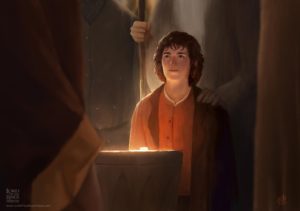 Frodo en el Concilio de Elrond, según Renan Porto