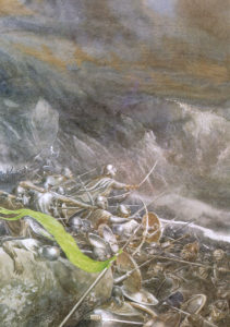 La Batalla de los Cinco Ejércitos, según el artista inglés Alan Lee