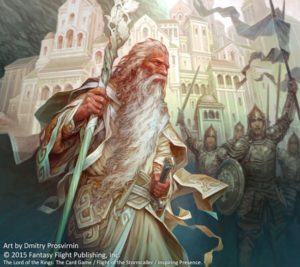 Gandalf en Minas Tirith, según Dmitry Prosvirnin