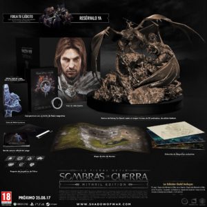 Contenidos de la Edición Mithril del juego 'La Tierra Media. Sombras de Guerra'