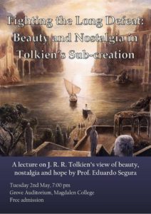 Eduardo Segura impartirá en el Magdalen College de la Universidad de Oxford la conferencia 'Fighting the Long Defeat: Beauty and Nostalgia in Middle-Earth'