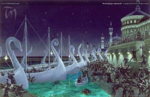 La matanza de Aqualondë, según el artista canadiense Ted Nasmith