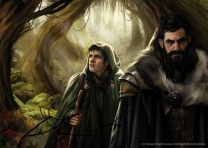 Bilbo y Thorin en el Bosque Negro, según la artista francesa Magali Villeneuve