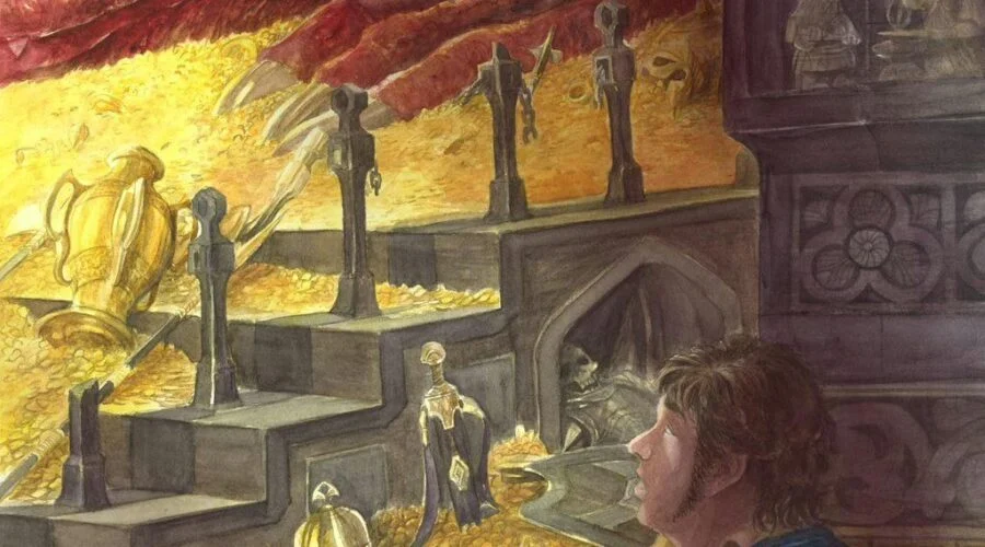 19-10-2941 Bilbo visita a Smaug y coge un copón de oro de doble asa