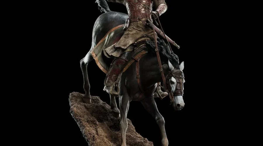 Weta Workshop presenta la escultura de Éomer montado en Pies de fuego