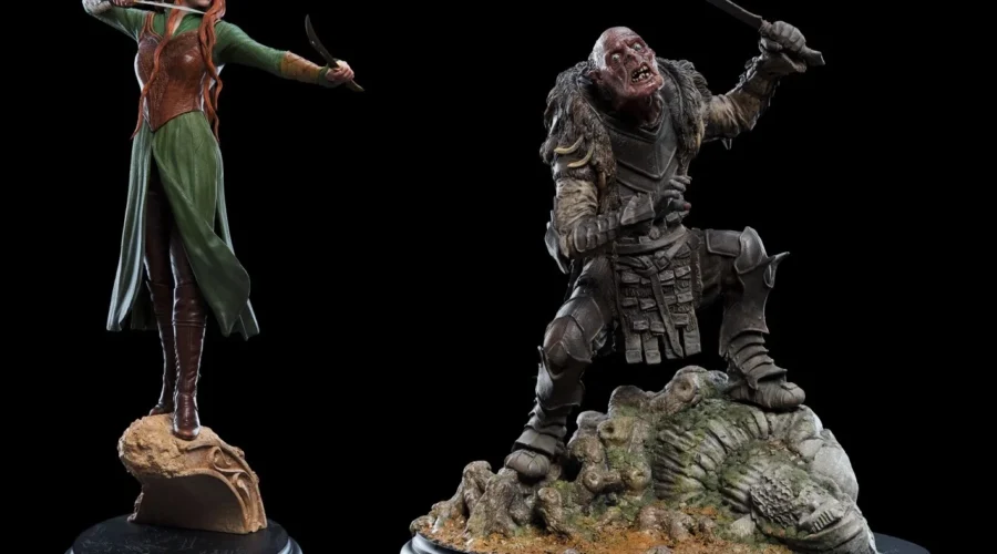 Estatuas de Grishnákh y Tauriel de Weta Workshop