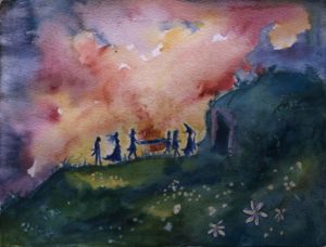 Funeral de Théoden, por una artista polaca conocida como Mary-sia