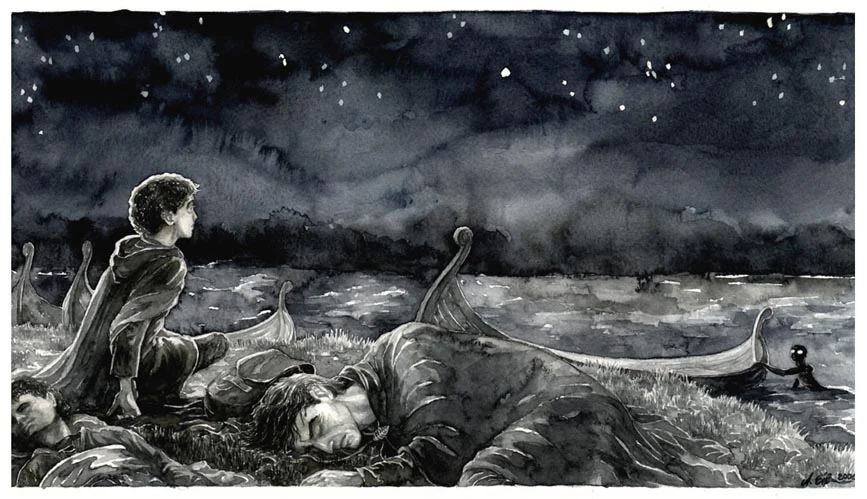 09-01-3019 Una hora antes de despuntar el alba Frodo ve una sombra que oculta las estrellas