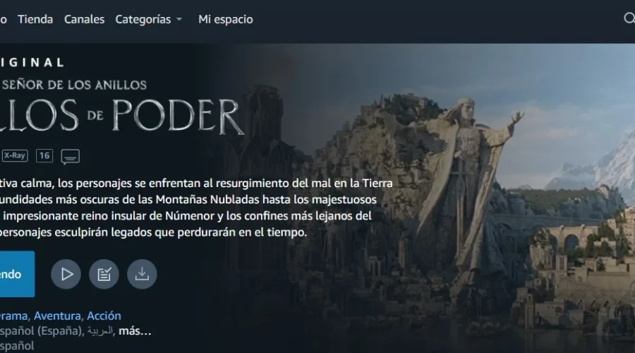 Prime video actualiza la página de ‘Los Anillos de Poder’ en su plataforma