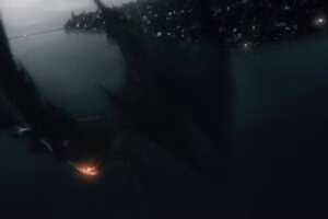 Smaug se precipita sobre la Ciudad del Lago