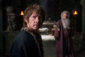 Bilbo y Balin en el interior de Erebor