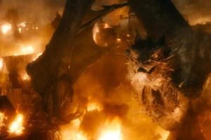Smaug arrasa con todo en la Ciudad del Lago