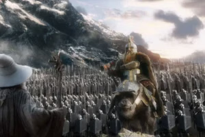Dáin se presenta ante Gandalf