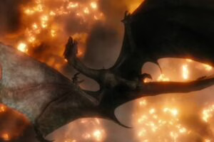 Smaug cae sobre Esgaroth