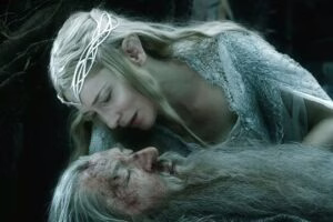 Gandalf y Galadriel juntos en Dol Guldur
