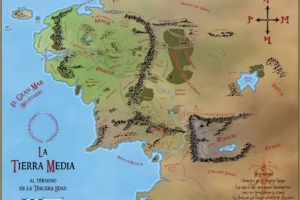Mapa de la Tierra Media (color) de Juan M. Villa