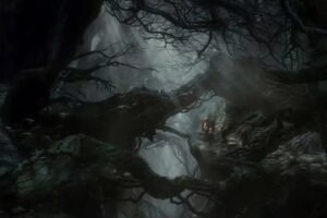 Bilbo y los Enanos en el Bosque Negro