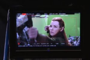 Evangeline Lilly en plena lucha con las Arañas