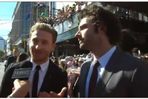 Dean O'Gorman y Aidan Turner en la alfombra roja