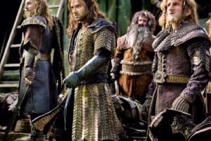 Fili, Kili, Bifur, Bofur y Ori en Erebor