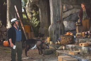 Peter Jackson y Martin Freeman en la casa de Beorn