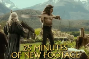 Bilbo y Gandalf hablan con Beorn