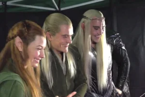 Evangeline Lilly, Orlando Bloom y Lee Pace