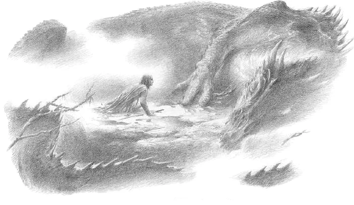 La muerte de Glaurung, de Alan Lee