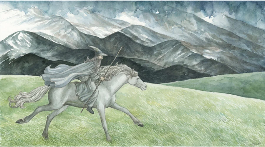 23-09-3018 Gandalf deja Rohan montado en Sombragrís