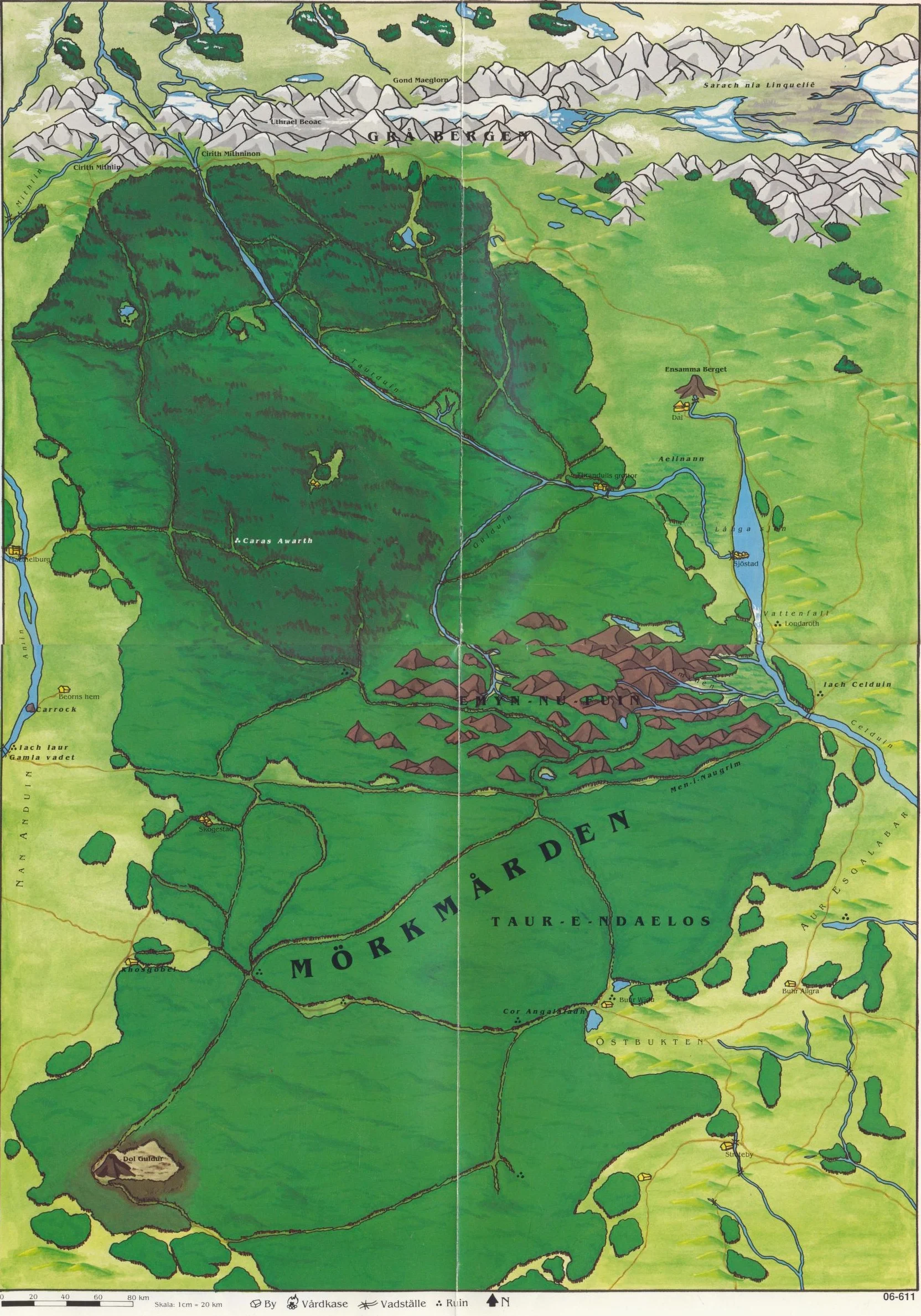 Mapa del sur del Bosque Negro (1988).