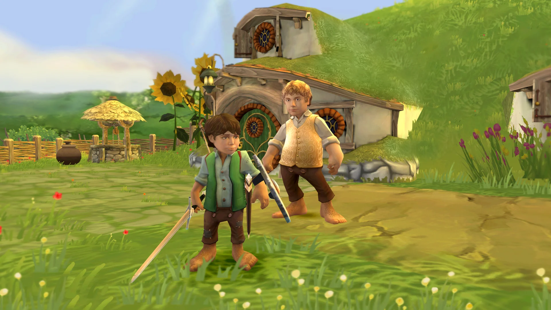Sam y Frodo en La Comarca