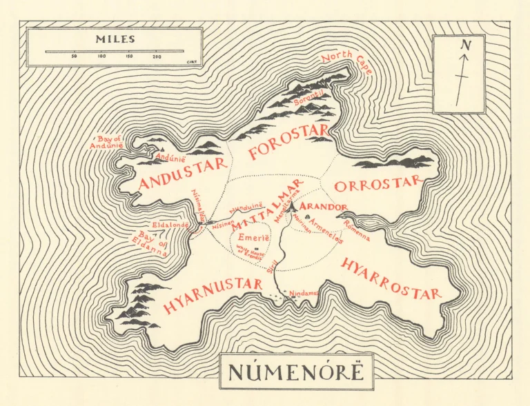 Una descripción de la isla de Númenor