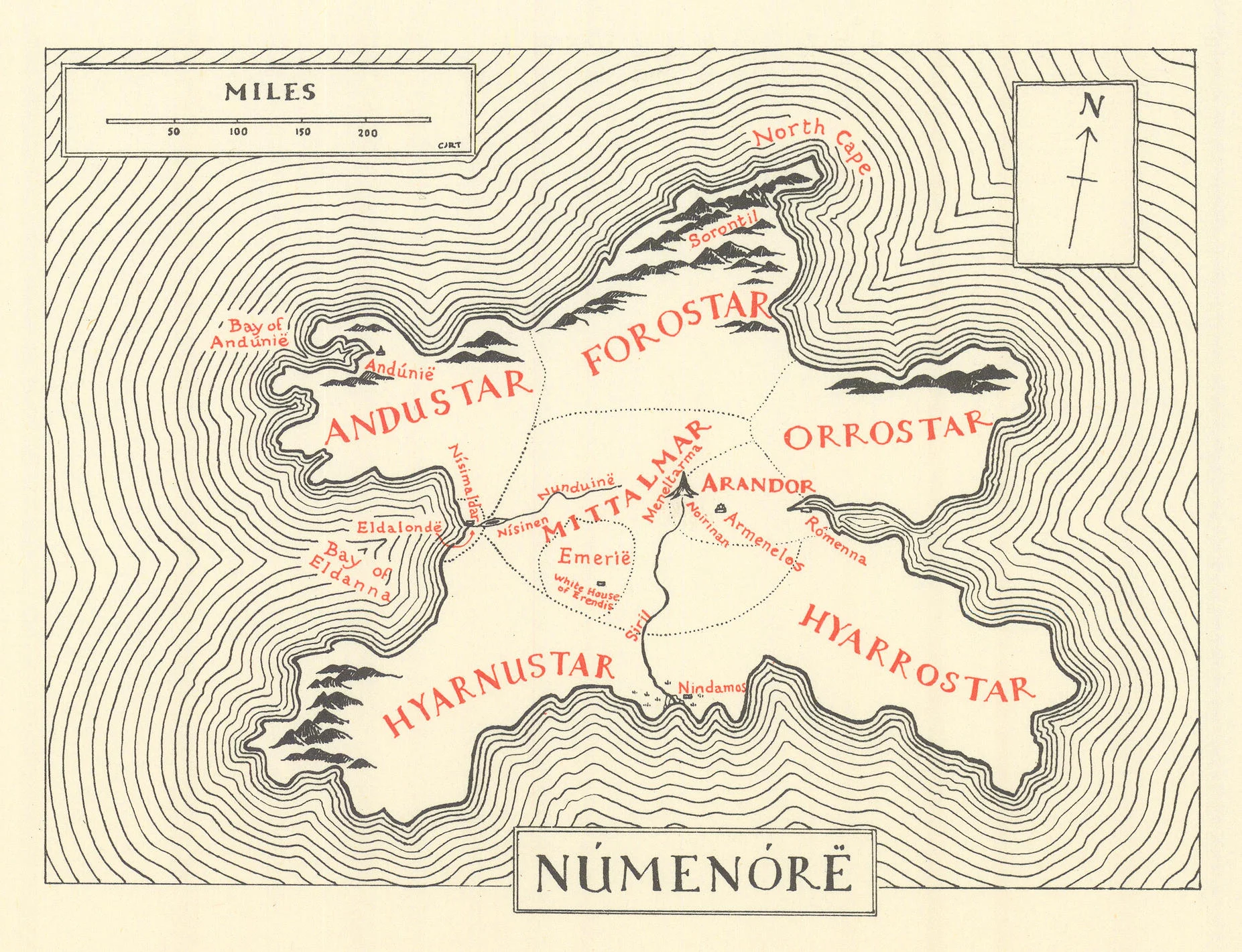Una descripción de la isla de Númenor