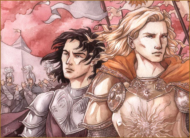 Glorfindel y Ecthelion, por Jenny Dolfen