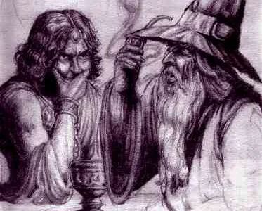 01-05-3018 Gandalf y Aragorn se encuentran en el Vado de Sarn. Gandalf le cuenta a Aragorn el plan de Frodo de dejar la Comarca