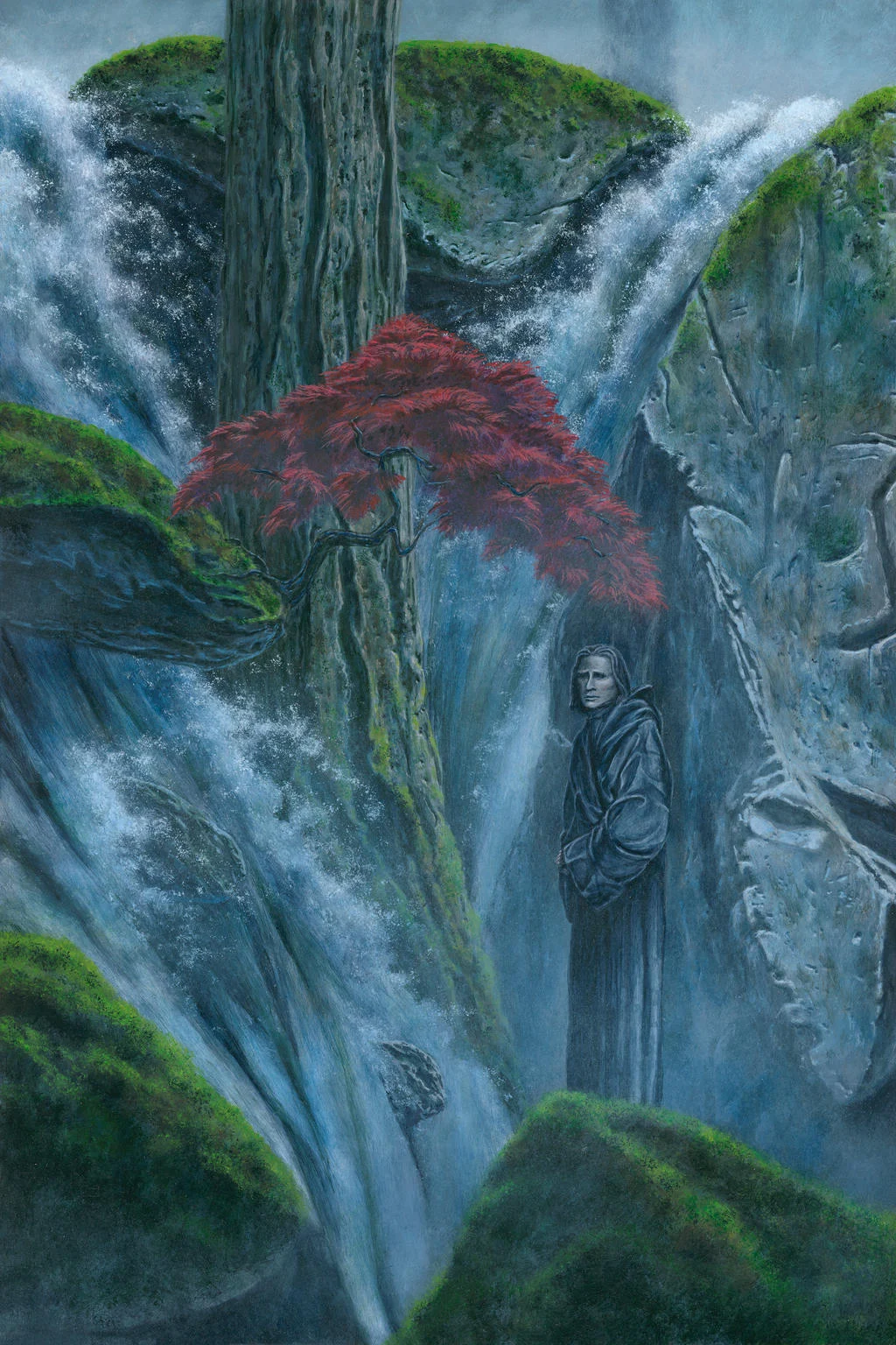 Olorin en los Jardines de Lorien, por Kip Rasmussen