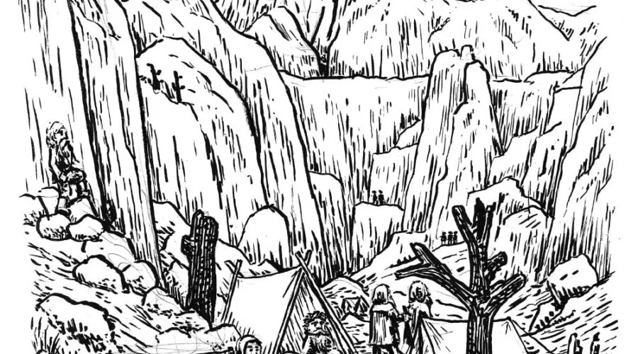 14-10-2941 La Compañía de Thorin traslada el campamento hacia el valle occidental de la Montaña Solitaria