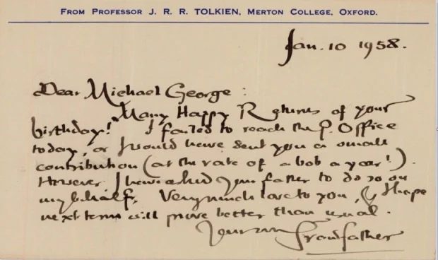 Carta a Michael George Tolkien (10 de enero de 1958)