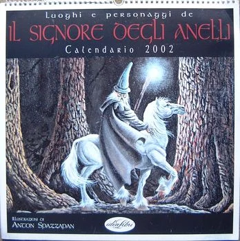 El calendario de El Señor de los Anillos 2002