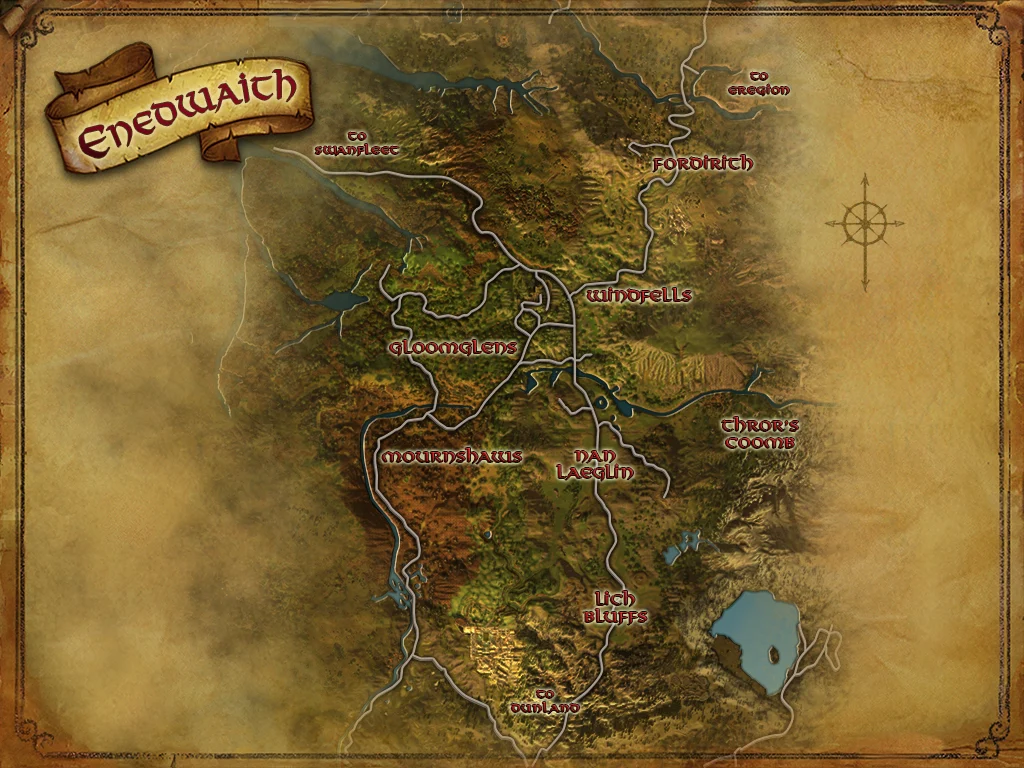 Mapa de Enedwaith de El Señor de los Anillos Online.