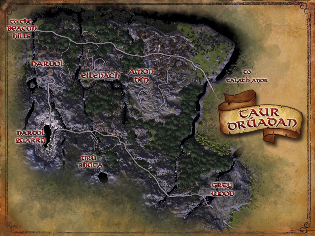 Mapa de Taur Drúadan en El Señor de los Anillos Online